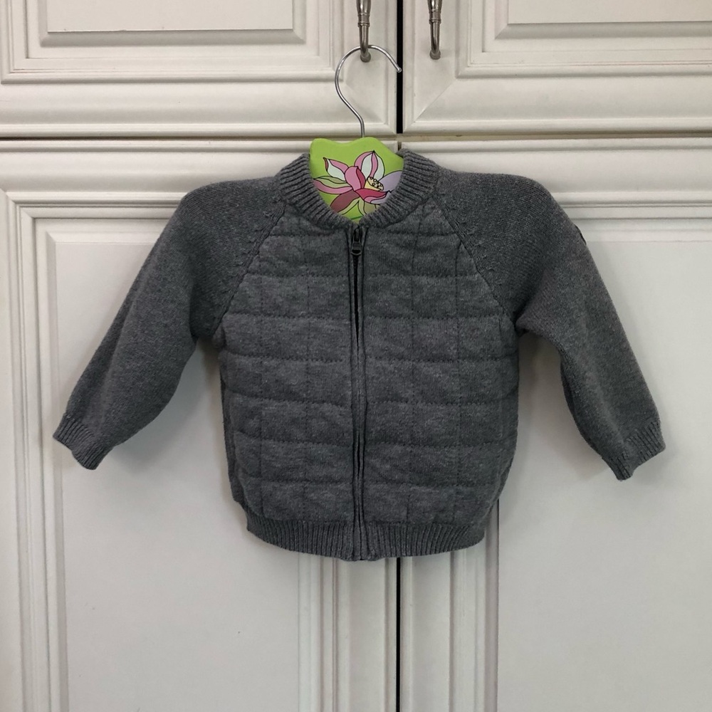 Zara knitwear baby boys quilted cotton cardigan